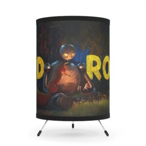 The Wild Robot Tripod Lamp with High-Res Printed Shade, USCA plug