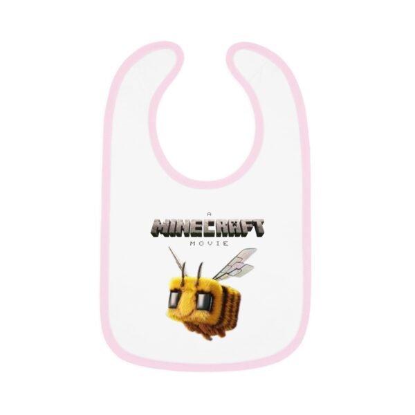 A Minecraft Movie Baby Contrast Trim Jersey Bib - Image 7