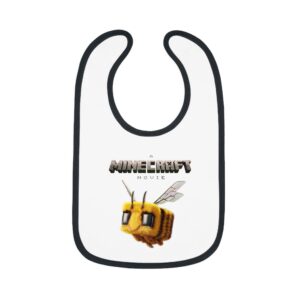A Minecraft Movie Baby Contrast Trim Jersey Bib