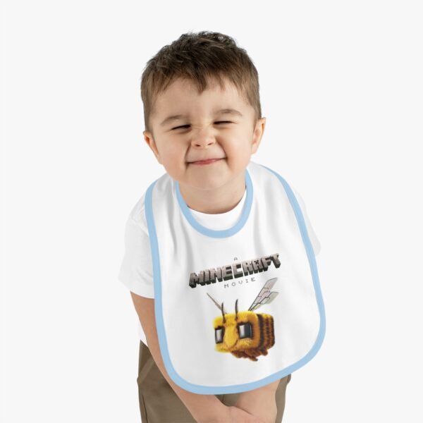 A Minecraft Movie Baby Contrast Trim Jersey Bib - Image 6