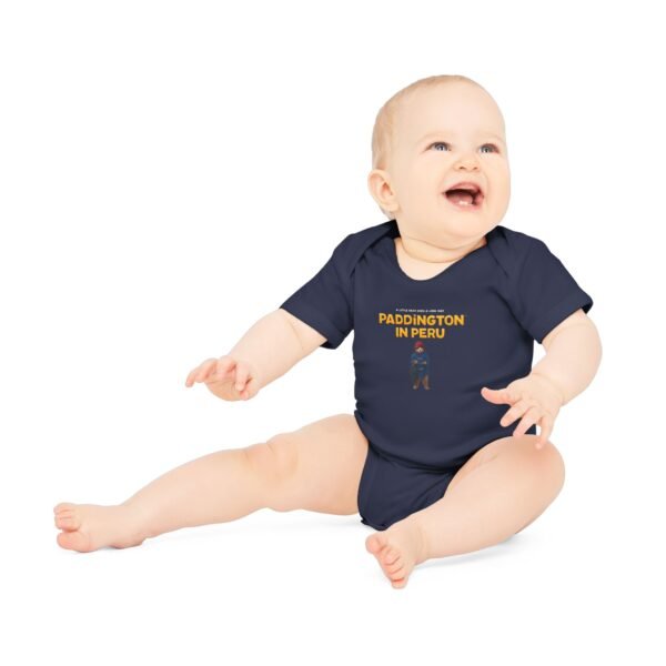 Paddington in Peru Baby Organic Short Sleeve Bodysuit - Image 6