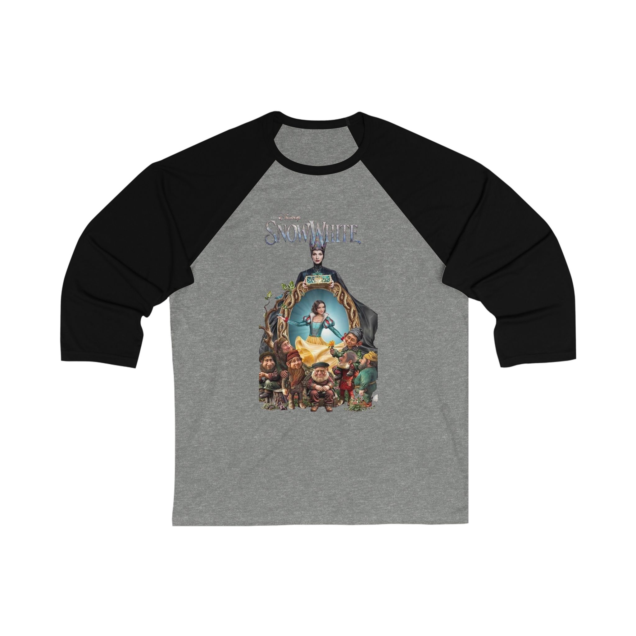 Disney's Snow White Unisex 3/4 Sleeve Baseball Tee - Image 3