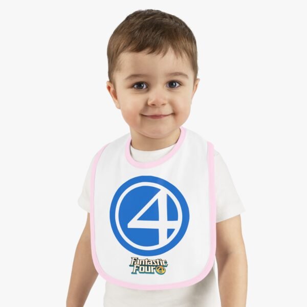 Fantastic Four Baby Contrast Trim Jersey Bib - Image 8