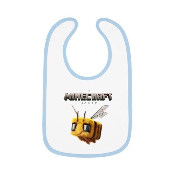 A Minecraft Movie Baby Contrast Trim Jersey Bib - Image 4