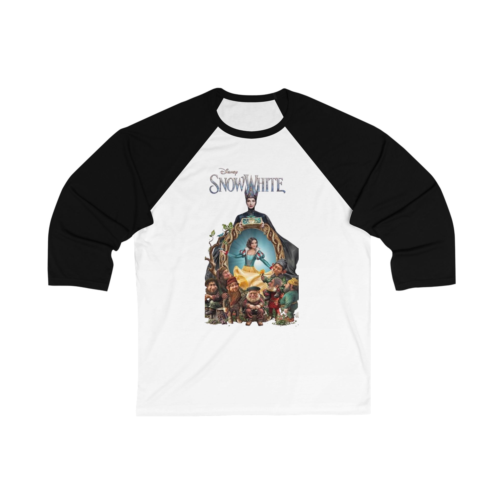 Disney's Snow White Unisex 3/4 Sleeve Baseball Tee - Image 5