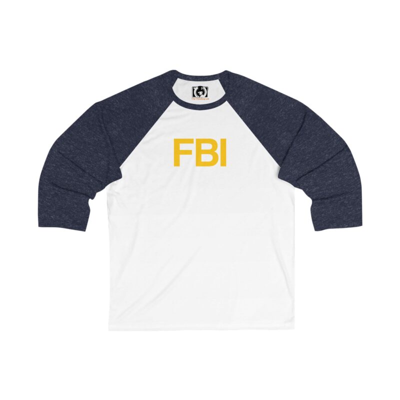 FBI Unisex 3/4 Sleeve Baseball Tee - Image 5