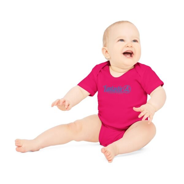 The Fantastic Four: First Steps Baby Organic Short Sleeve Bodysuit - Image 36