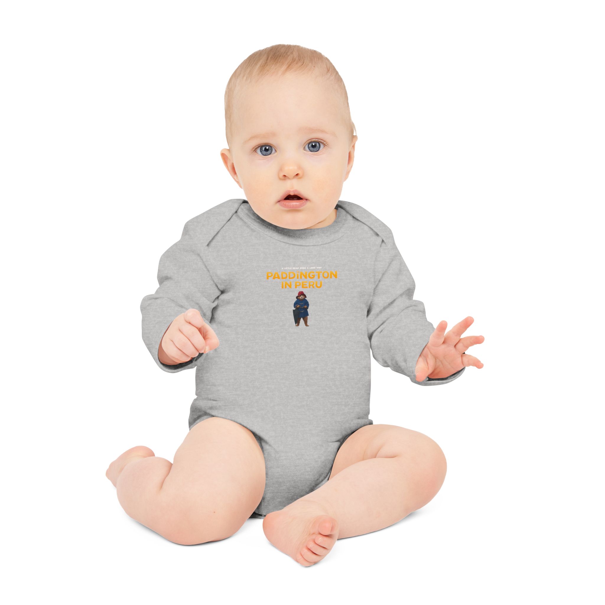Paddington in Peru Baby Long-Sleeve Organic Bodysuit - Image 6