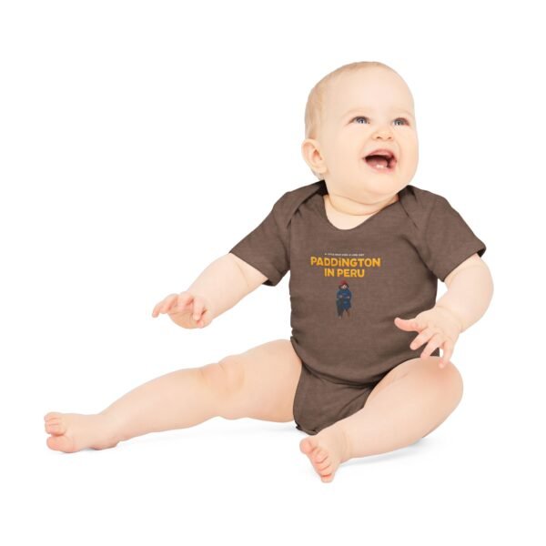 Paddington in Peru Baby Organic Short Sleeve Bodysuit - Image 3