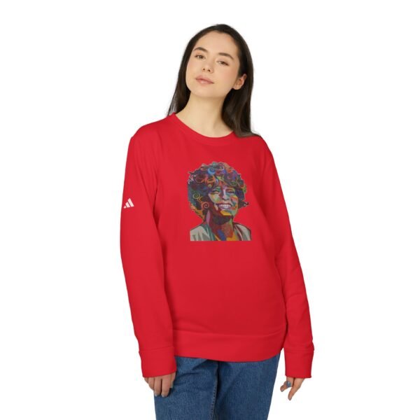 Whitney Houston Mural / Newark, NJ Adidas Unisex Fleece Crewneck Sweatshirt - Image 23