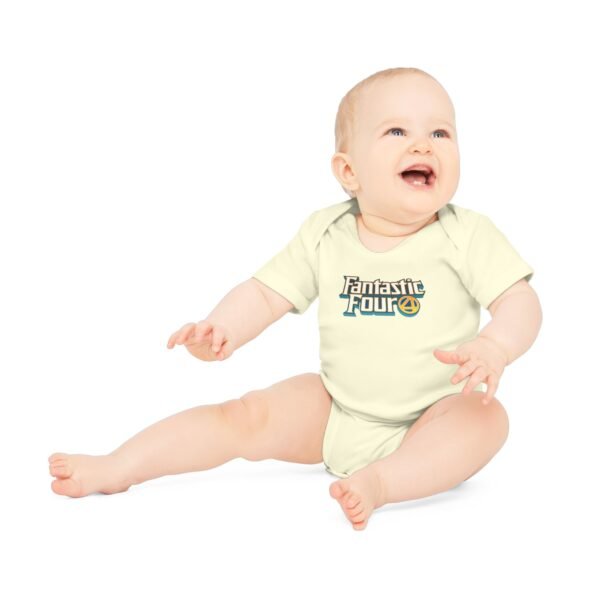 Fantastic Four Baby Organic Short Sleeve Bodysuit - Image 3