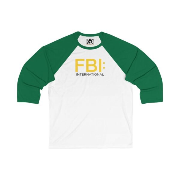 FBI International Unisex 3/4 Sleeve Baseball Tee - Image 3