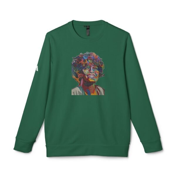 Whitney Houston Mural / Newark, NJ Adidas Unisex Fleece Crewneck Sweatshirt - Image 9