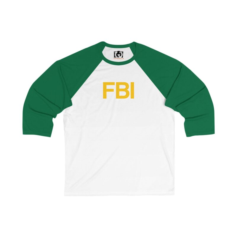 FBI Unisex 3/4 Sleeve Baseball Tee - Image 3