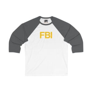 FBI Unisex 3/4 Sleeve Baseball Tee