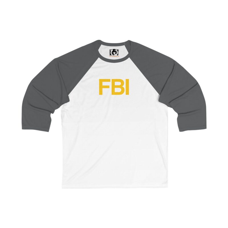 FBI Unisex 3/4 Sleeve Baseball Tee