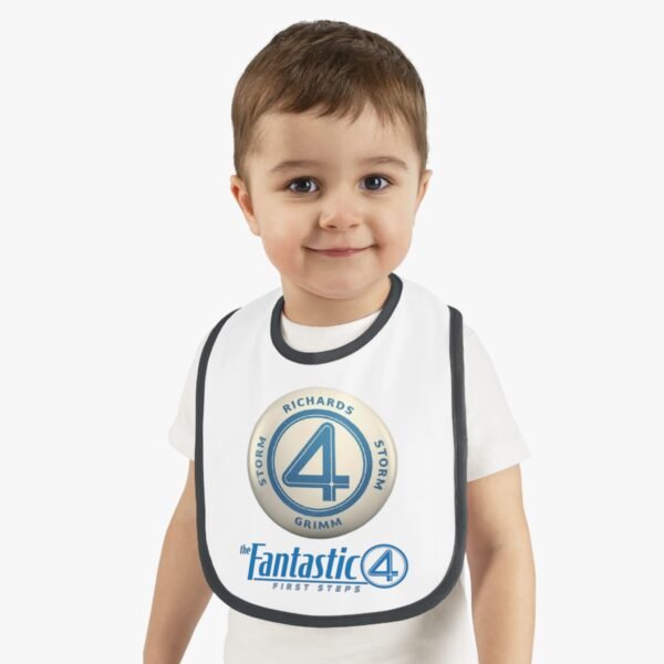 The Fantastic Four: First Steps Baby Contrast Trim Jersey Bib - Image 2