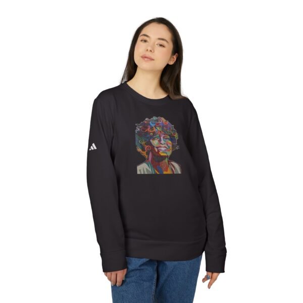 Whitney Houston Mural / Newark, NJ Adidas Unisex Fleece Crewneck Sweatshirt - Image 3