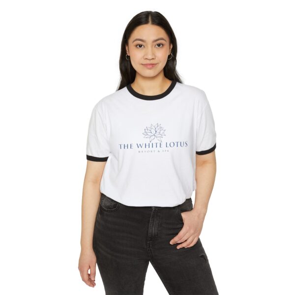 The White Lotus Unisex Cotton Ringer T-Shirt - Image 11