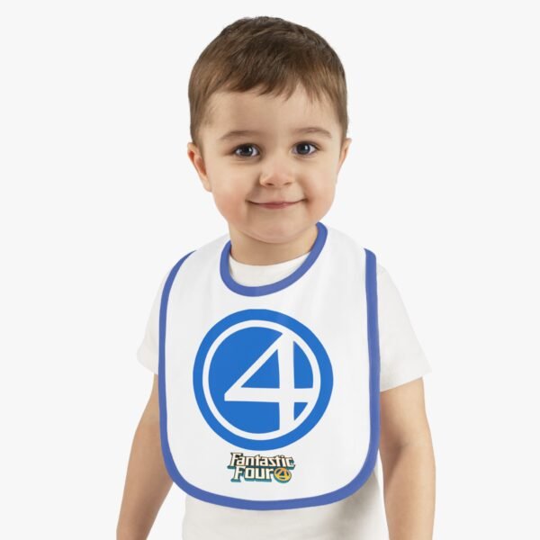 Fantastic Four Baby Contrast Trim Jersey Bib - Image 14