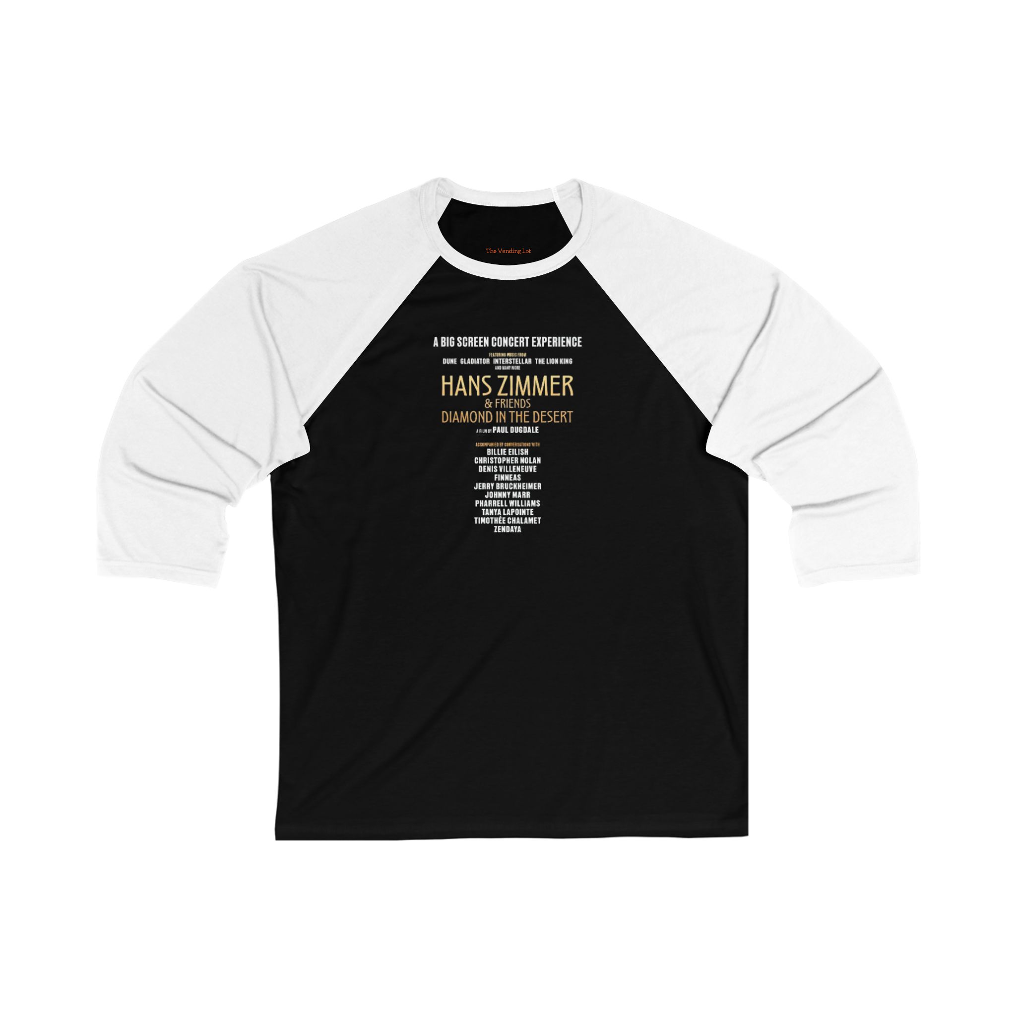 Hans Zimmer & Friends: Diamond in the Desert Unisex 3/4 Sleeve Baseball Tee