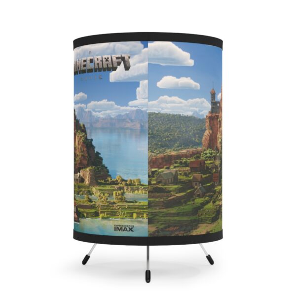 A Minecraft Movie Tripod Lamp with High-Res Printed Shade, USCA plug - Image 3
