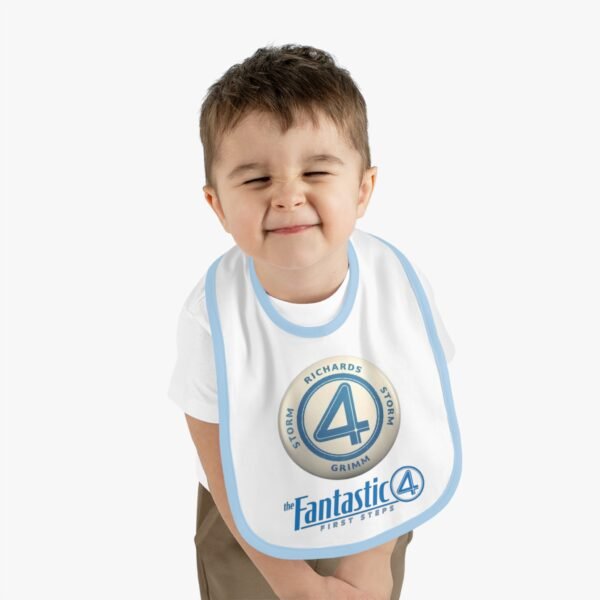 The Fantastic Four: First Steps Baby Contrast Trim Jersey Bib - Image 6