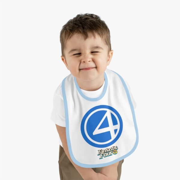 Fantastic Four Baby Contrast Trim Jersey Bib - Image 6