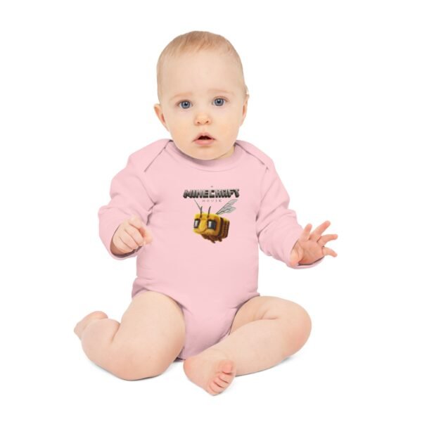A Minecraft Movie Baby Long-Sleeve Organic Bodysuit - Image 3