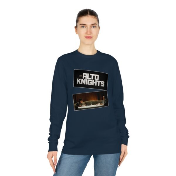 The Alto Knights Unisex Shifts Dry Organic Long Sleeve Tee - Image 3