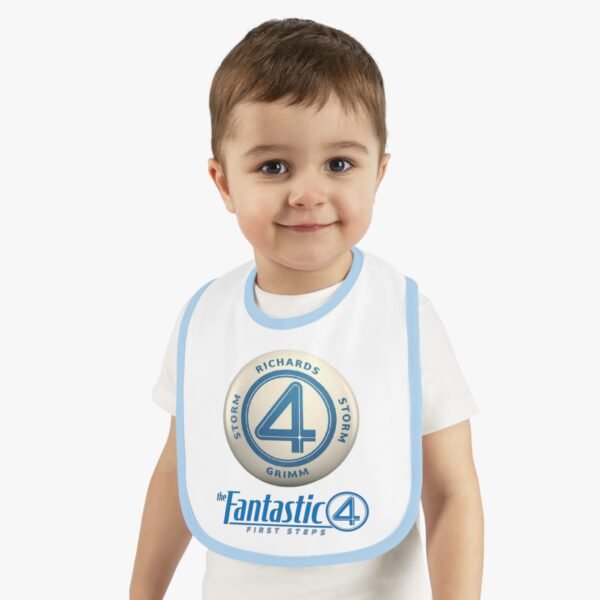 The Fantastic Four: First Steps Baby Contrast Trim Jersey Bib - Image 5