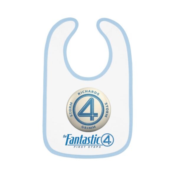 The Fantastic Four: First Steps Baby Contrast Trim Jersey Bib - Image 4