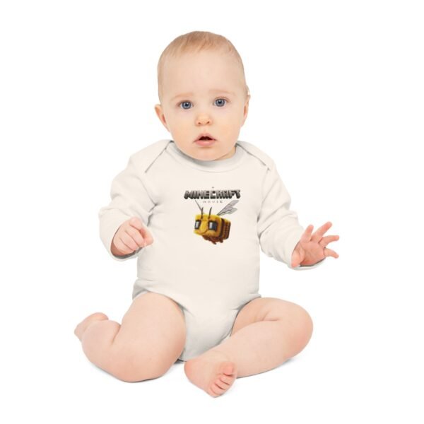A Minecraft Movie Baby Long-Sleeve Organic Bodysuit - Image 12