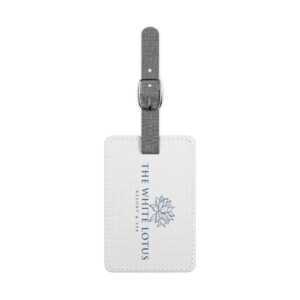 The White Lotus Saffiano Polyester Luggage Tag, Rectangle