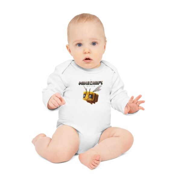 A Minecraft Movie Baby Long-Sleeve Organic Bodysuit - Image 9