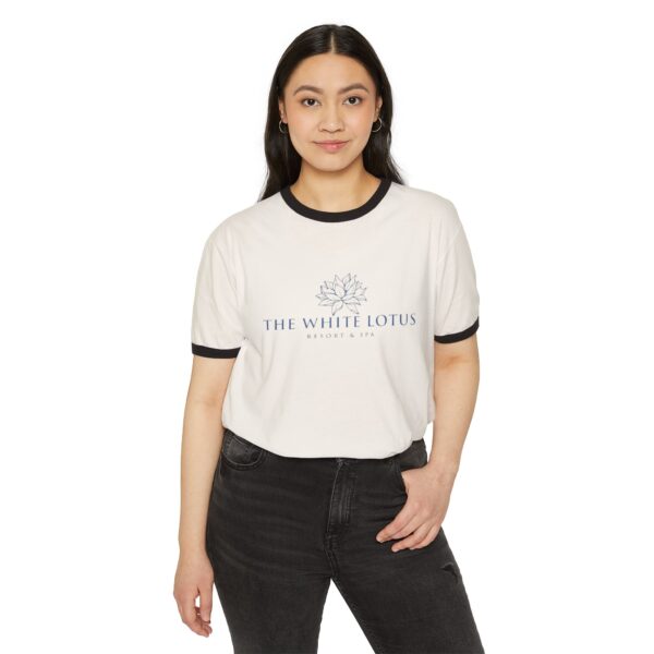 The White Lotus Unisex Cotton Ringer T-Shirt - Image 7