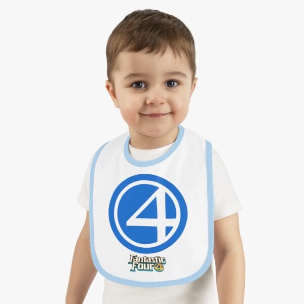 Fantastic Four Baby Contrast Trim Jersey Bib - Image 5