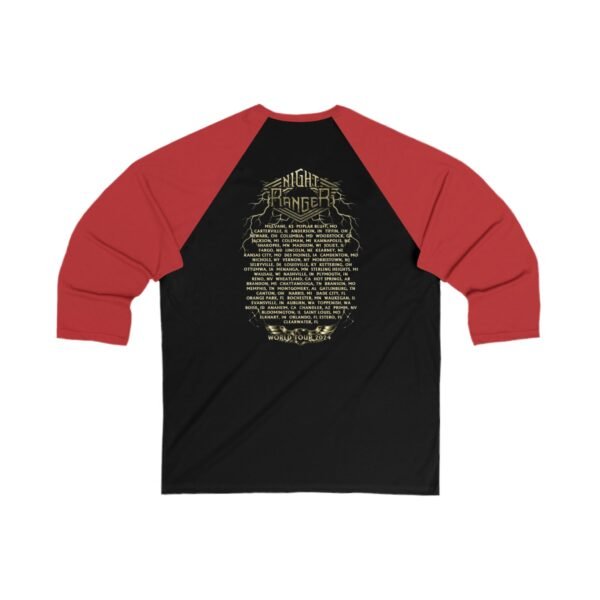 Night Ranger Unisex 3/4 Sleeve Baseball Tee - Image 2
