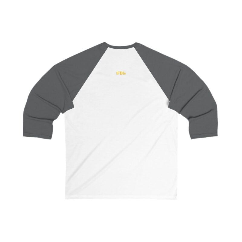 FBI Unisex 3/4 Sleeve Baseball Tee - Image 2