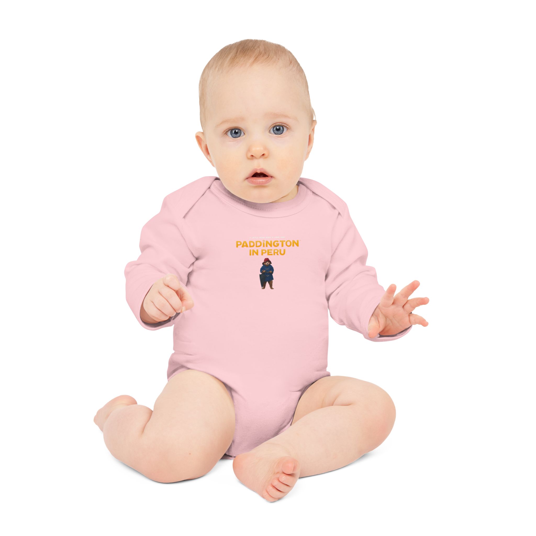 Paddington in Peru Baby Long-Sleeve Organic Bodysuit - Image 3