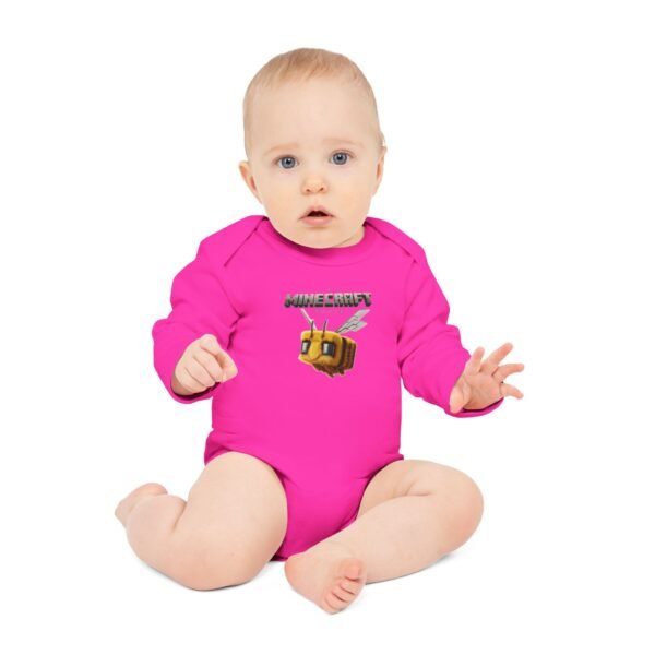 A Minecraft Movie Baby Long-Sleeve Organic Bodysuit - Image 6