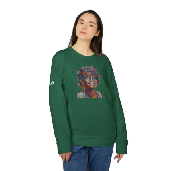 Whitney Houston Mural / Newark, NJ Adidas Unisex Fleece Crewneck Sweatshirt - Image 11