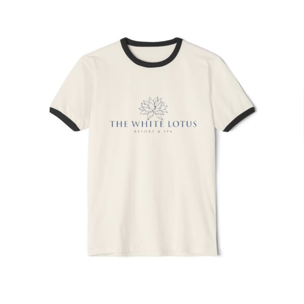 The White Lotus Unisex Cotton Ringer T-Shirt - Image 5