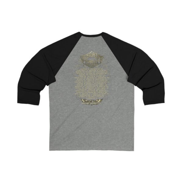 Night Ranger Unisex 3/4 Sleeve Baseball Tee - Image 4