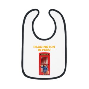 Paddington in Peru Baby Contrast Trim Jersey Bib