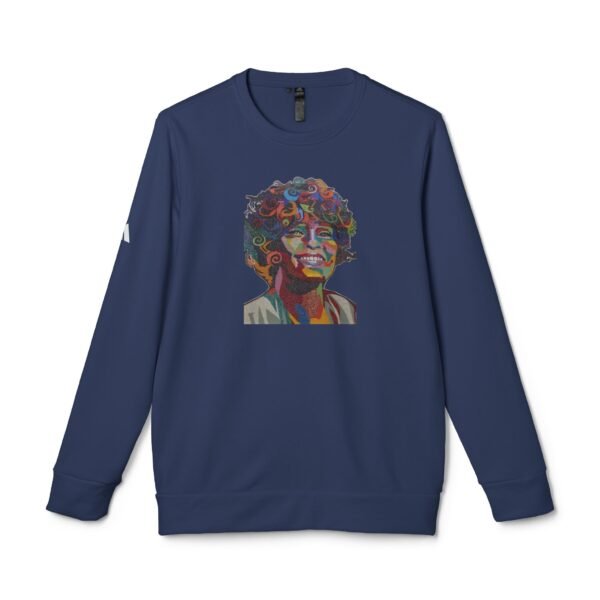 Whitney Houston Mural / Newark, NJ Adidas Unisex Fleece Crewneck Sweatshirt - Image 17