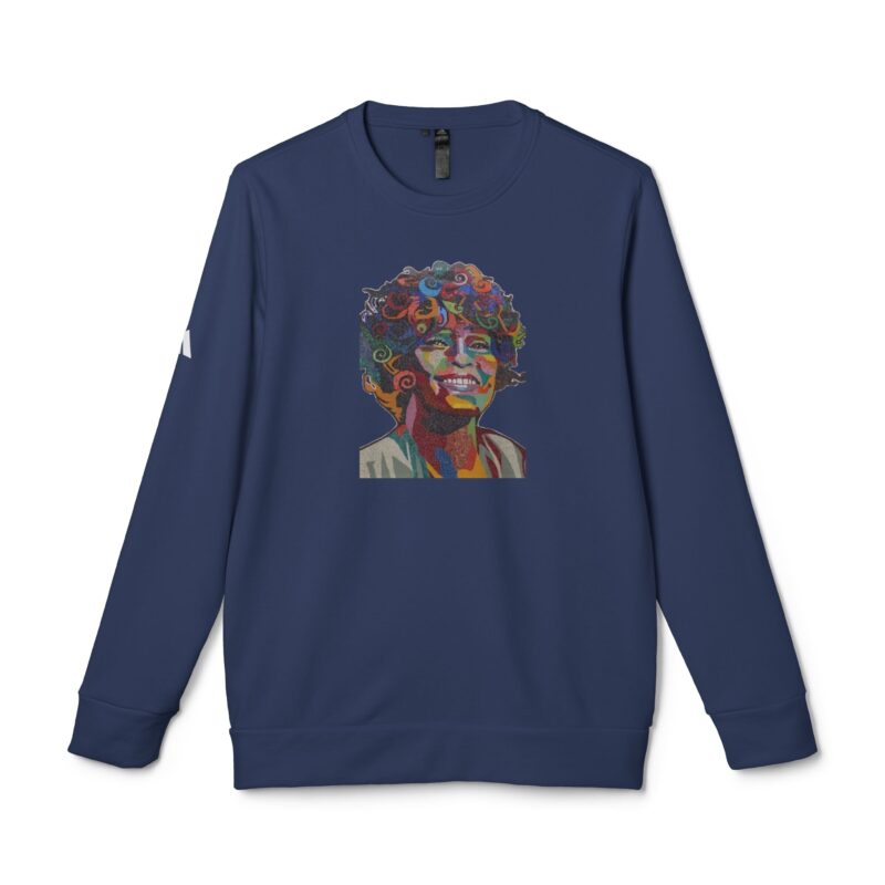 Whitney Houston Mural / Newark, NJ Adidas Unisex Fleece Crewneck Sweatshirt - Image 17