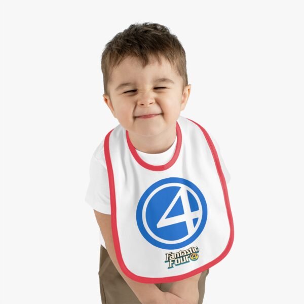 Fantastic Four Baby Contrast Trim Jersey Bib - Image 12