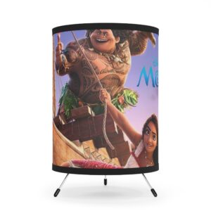 Moana 2 Tripod Lamp with High-Res Printed Shade, USCA plug