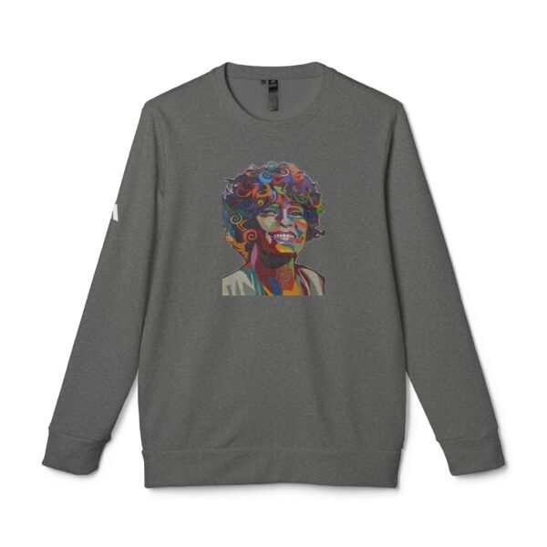 Whitney Houston Mural / Newark, NJ Adidas Unisex Fleece Crewneck Sweatshirt - Image 5